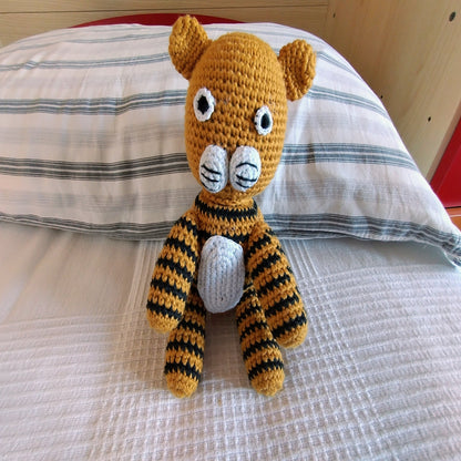 Luxury Tiger Amigurumi – Handmade Crochet Plush | Premium Handmade Gift